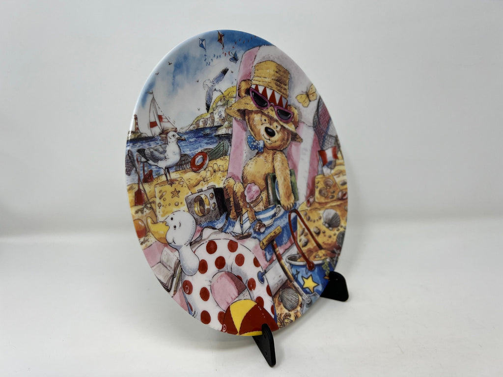 Teddy's Holiday Coalport Plate, Pamela Storey, Decorative China, British Made