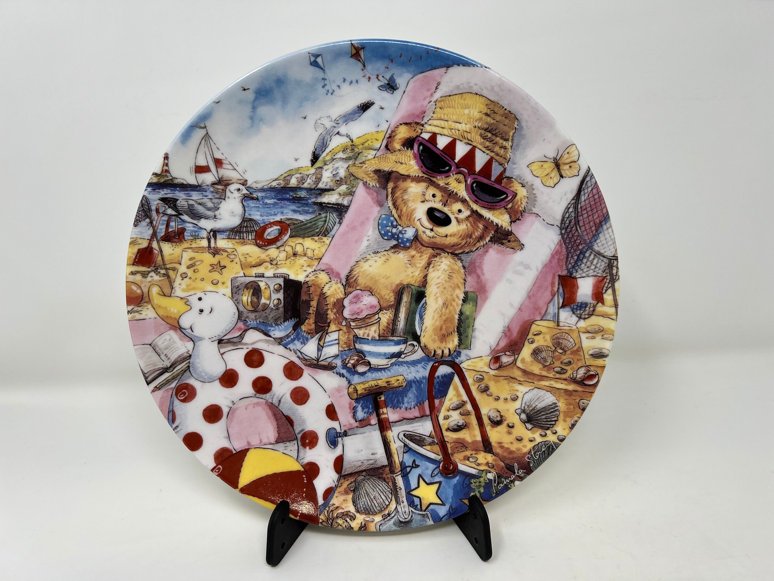 Teddy's Holiday Coalport Plate, Pamela Storey, Decorative China, British Made
