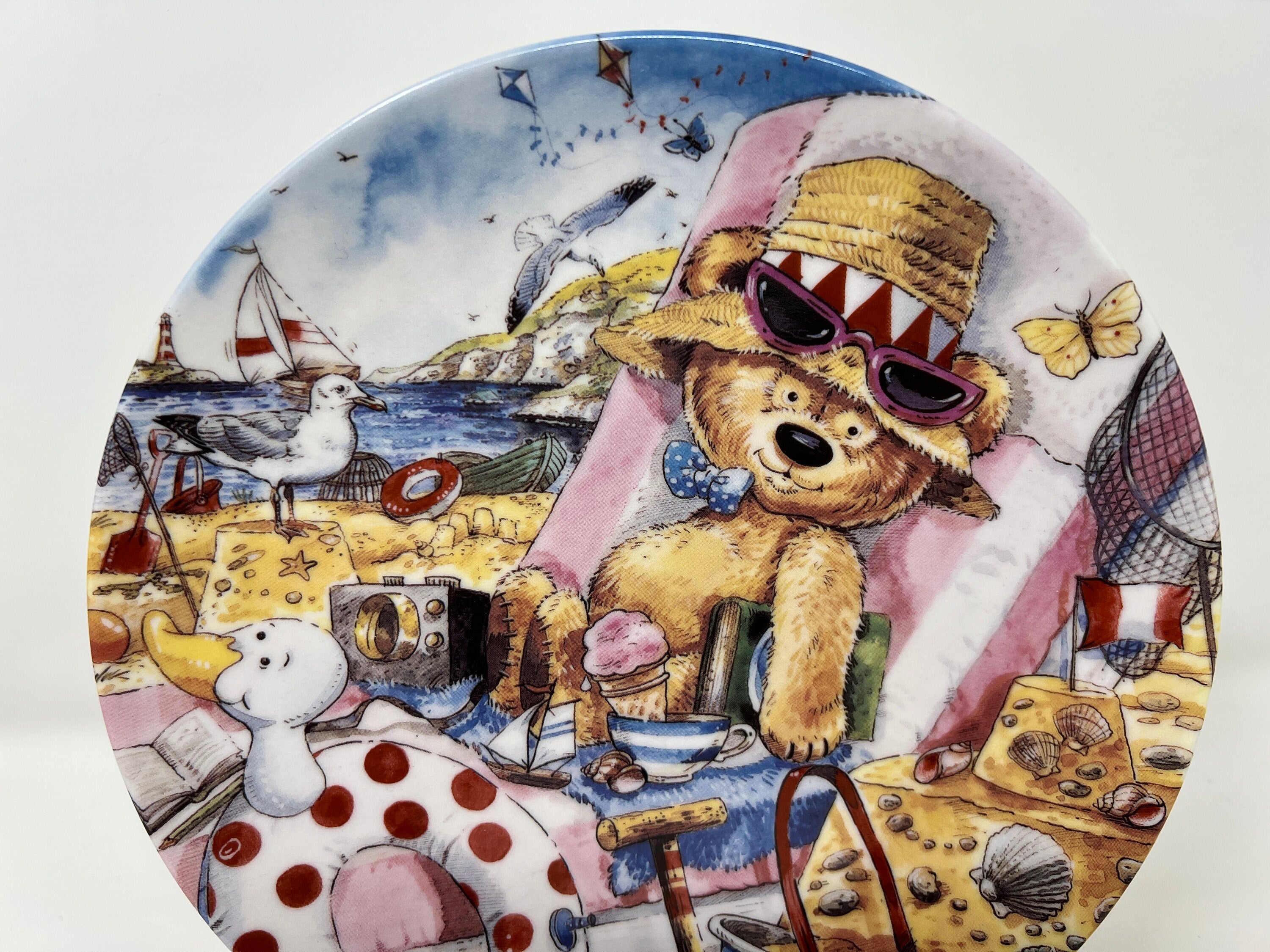 Teddy's Holiday Coalport Plate, Pamela Storey, Decorative China, British Made