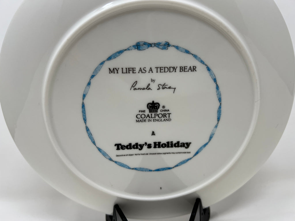 Teddy's Holiday Coalport Plate, Pamela Storey, Decorative China, British Made