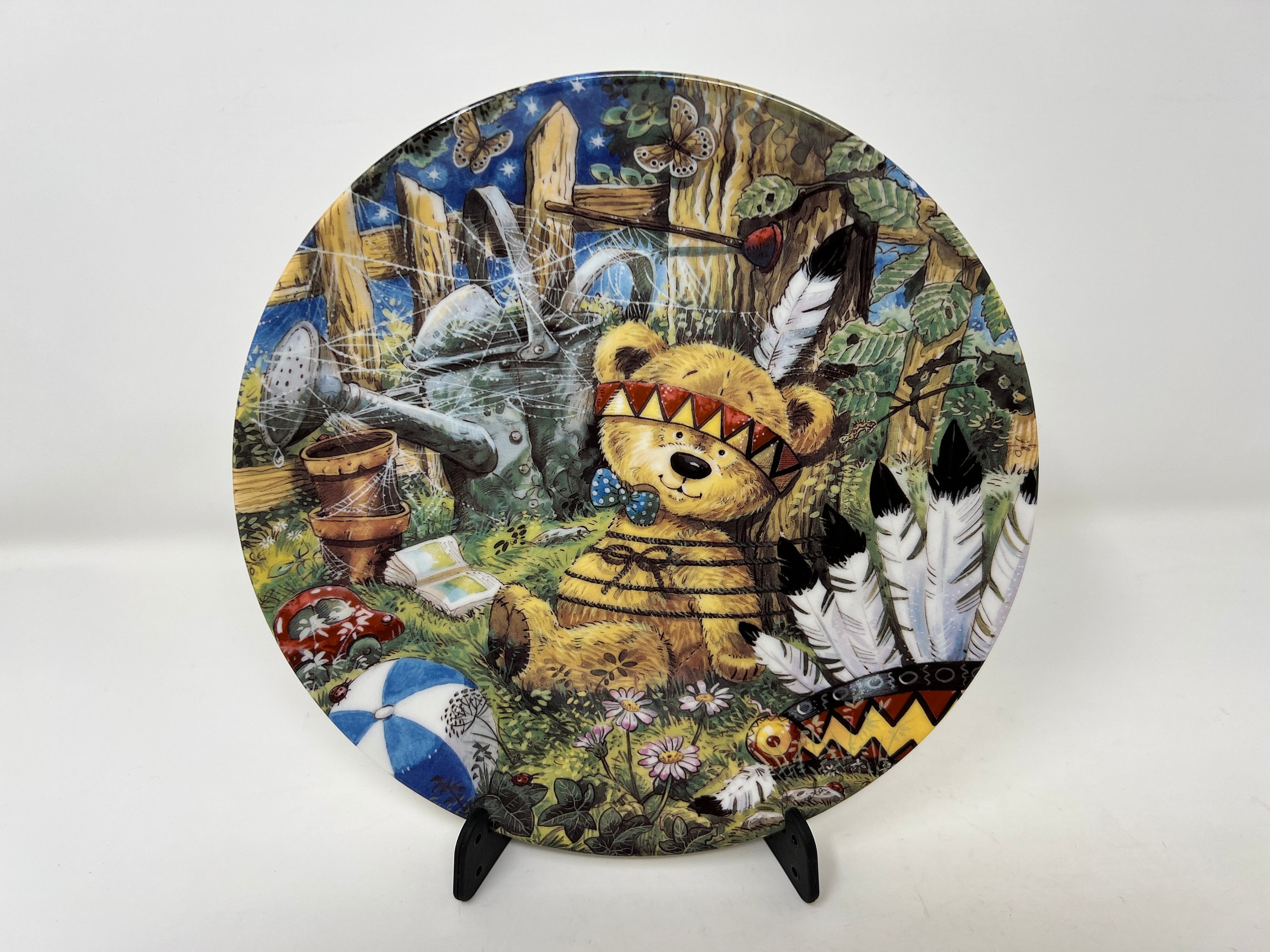 Teddy the Indian, Coalport Bone China Plate, Nursery Decor