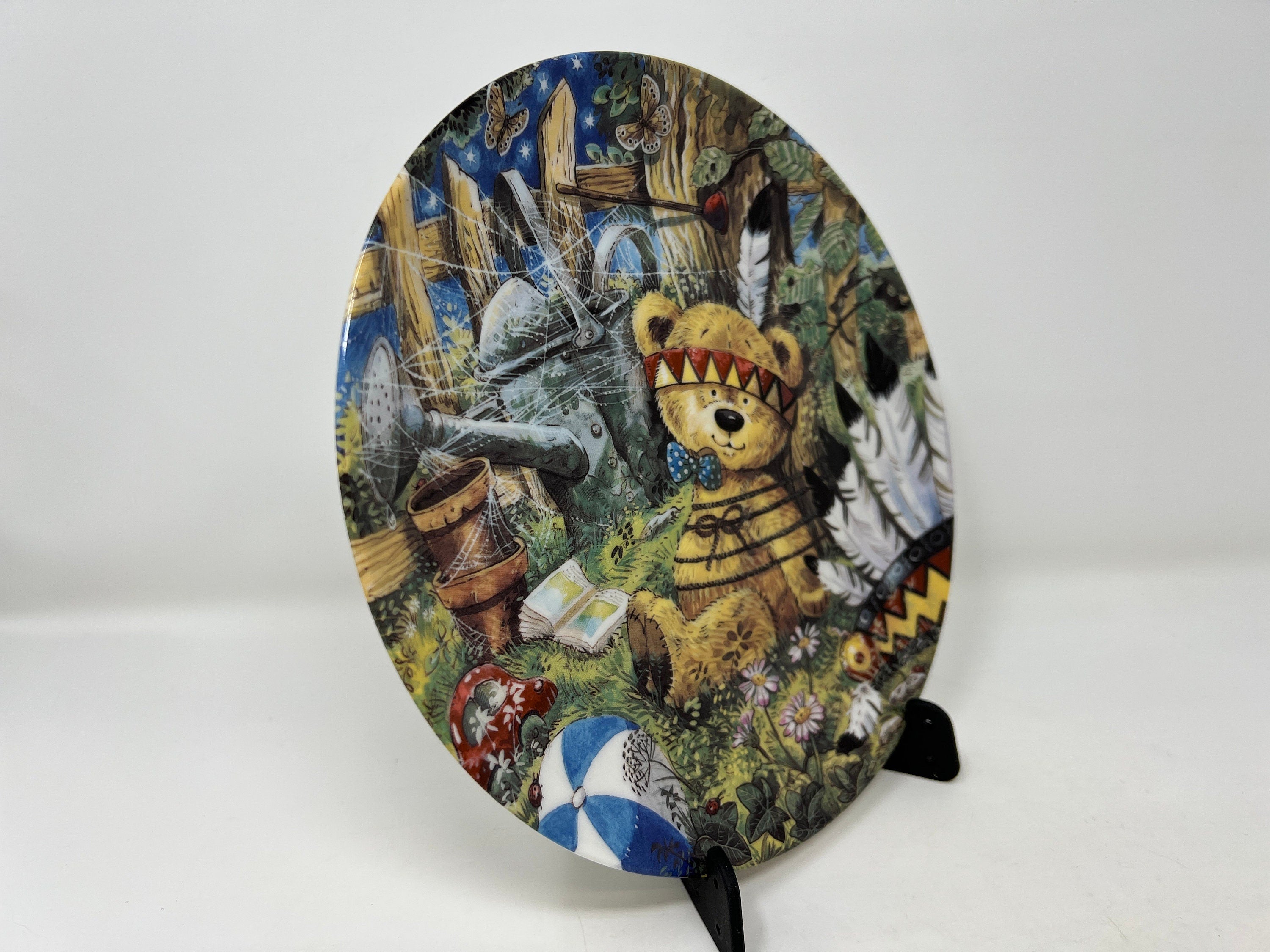 Teddy the Indian, Coalport Bone China Plate, Nursery Decor