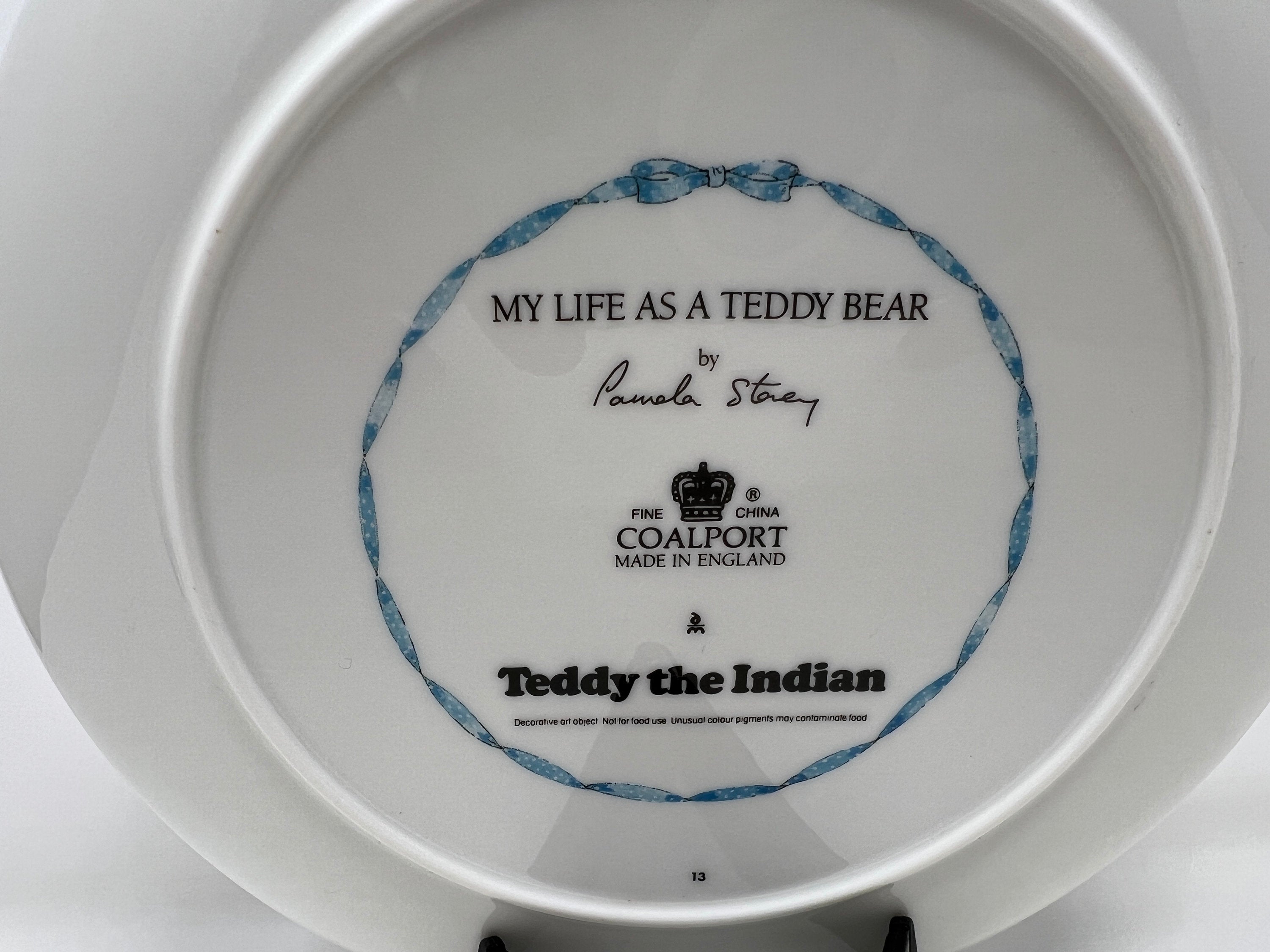 Teddy the Indian, Coalport Bone China Plate, Nursery Decor