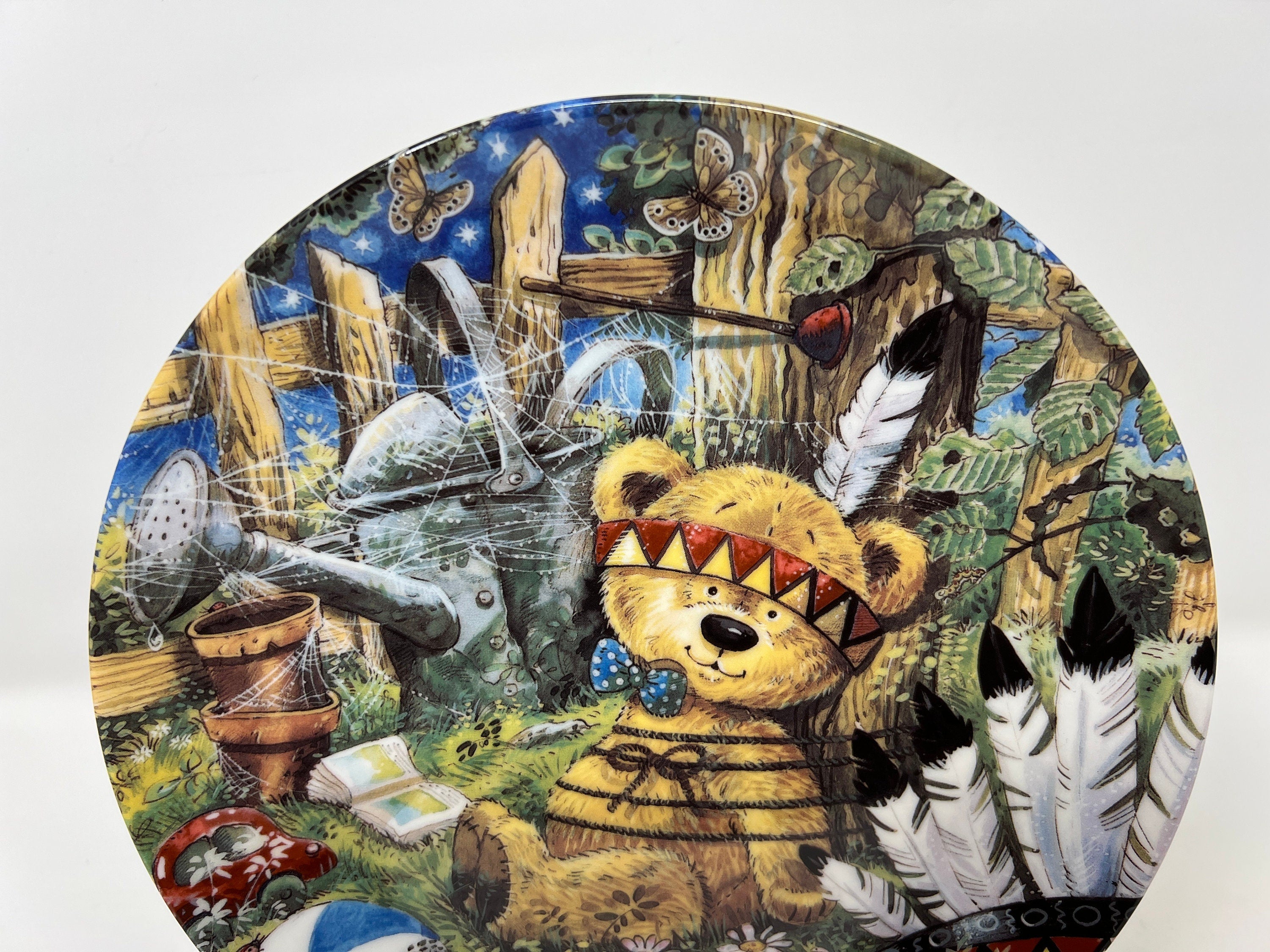 Teddy the Indian, Coalport Bone China Plate, Nursery Decor