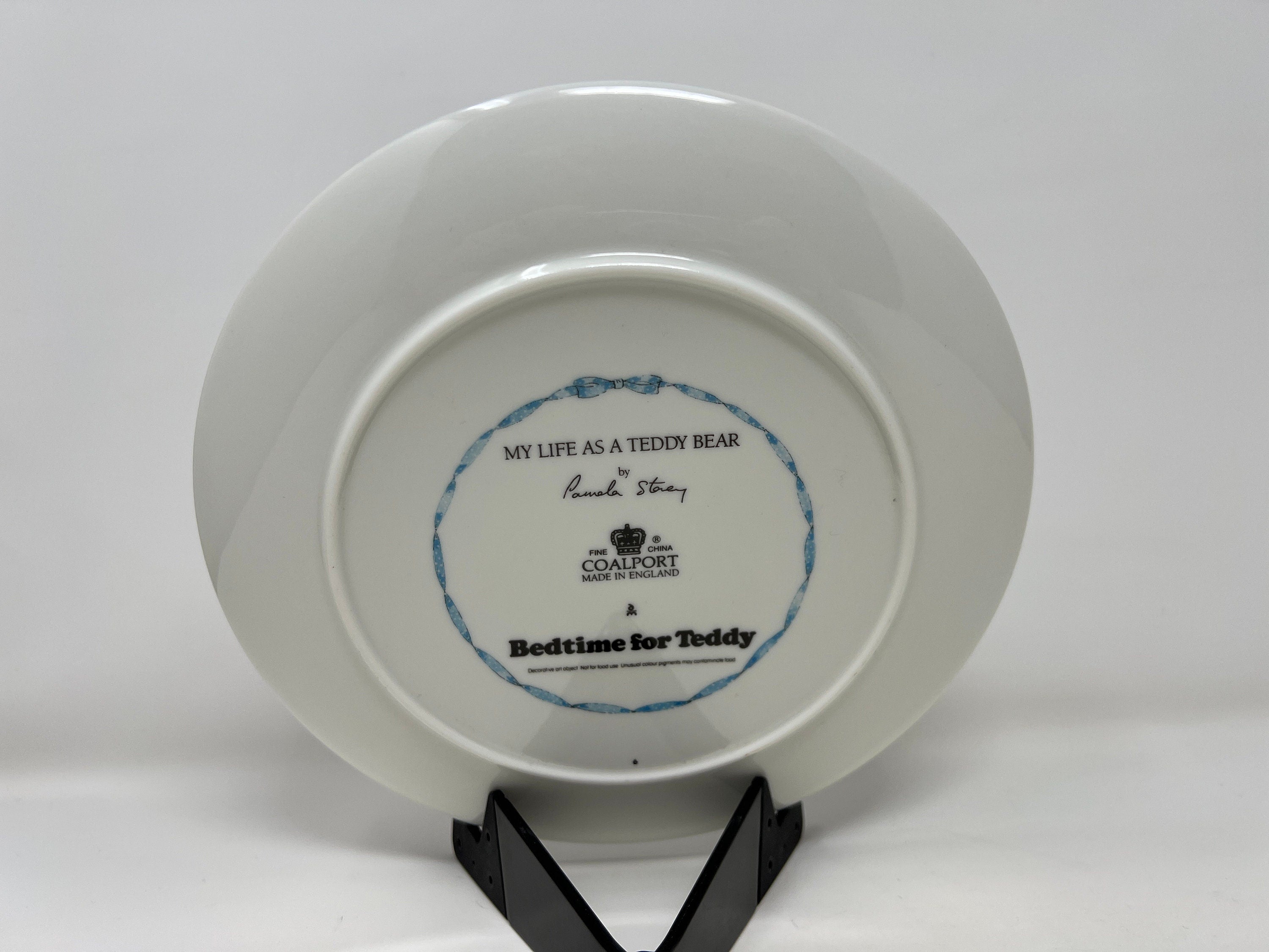 Coalport Teddy Bear Plate, Pamela Storey Art, Nursery Decor