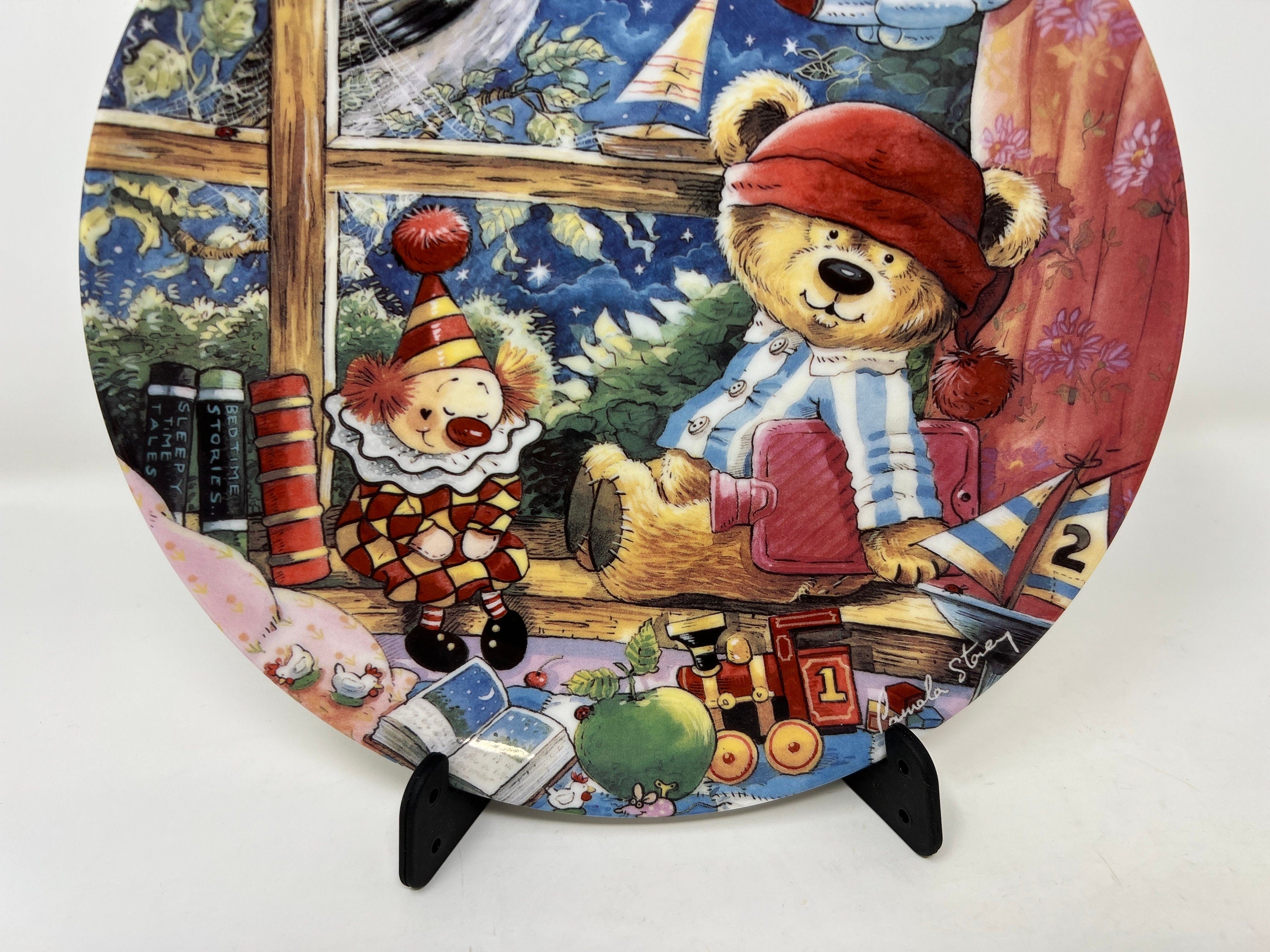 Coalport Teddy Bear Plate, Pamela Storey Art, Nursery Decor