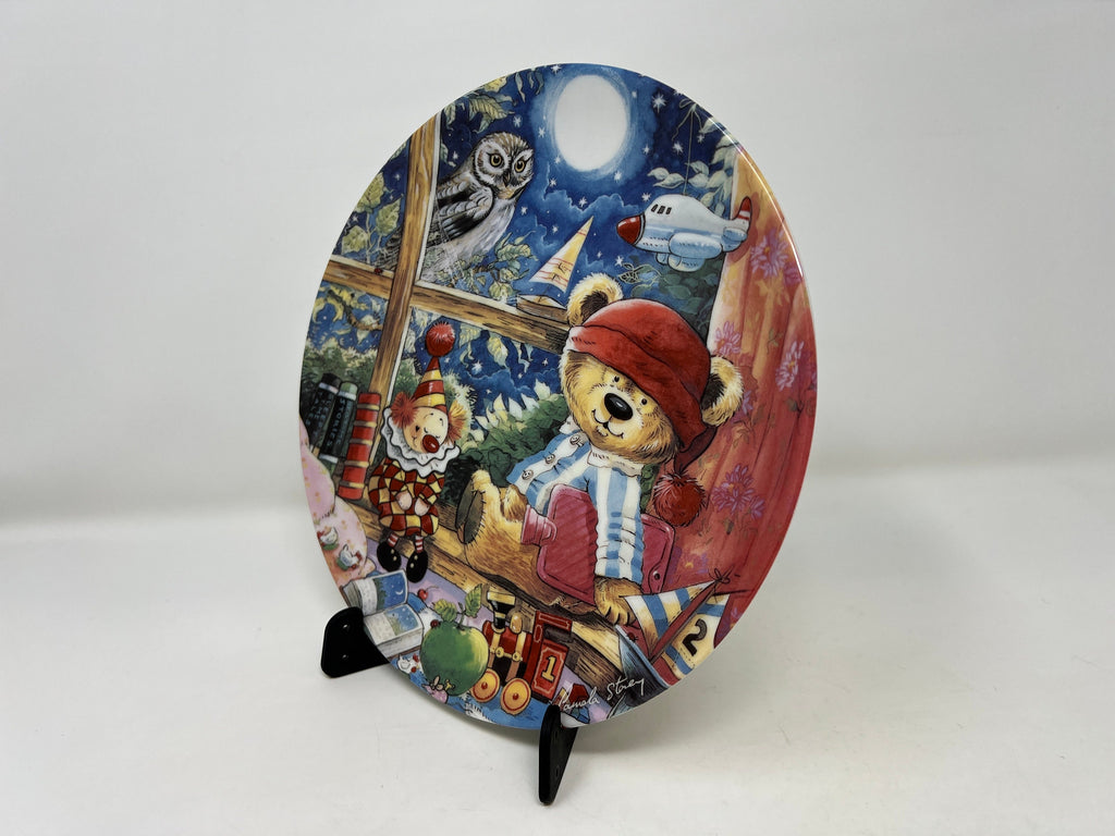 Coalport Teddy Bear Plate, Pamela Storey Art, Nursery Decor
