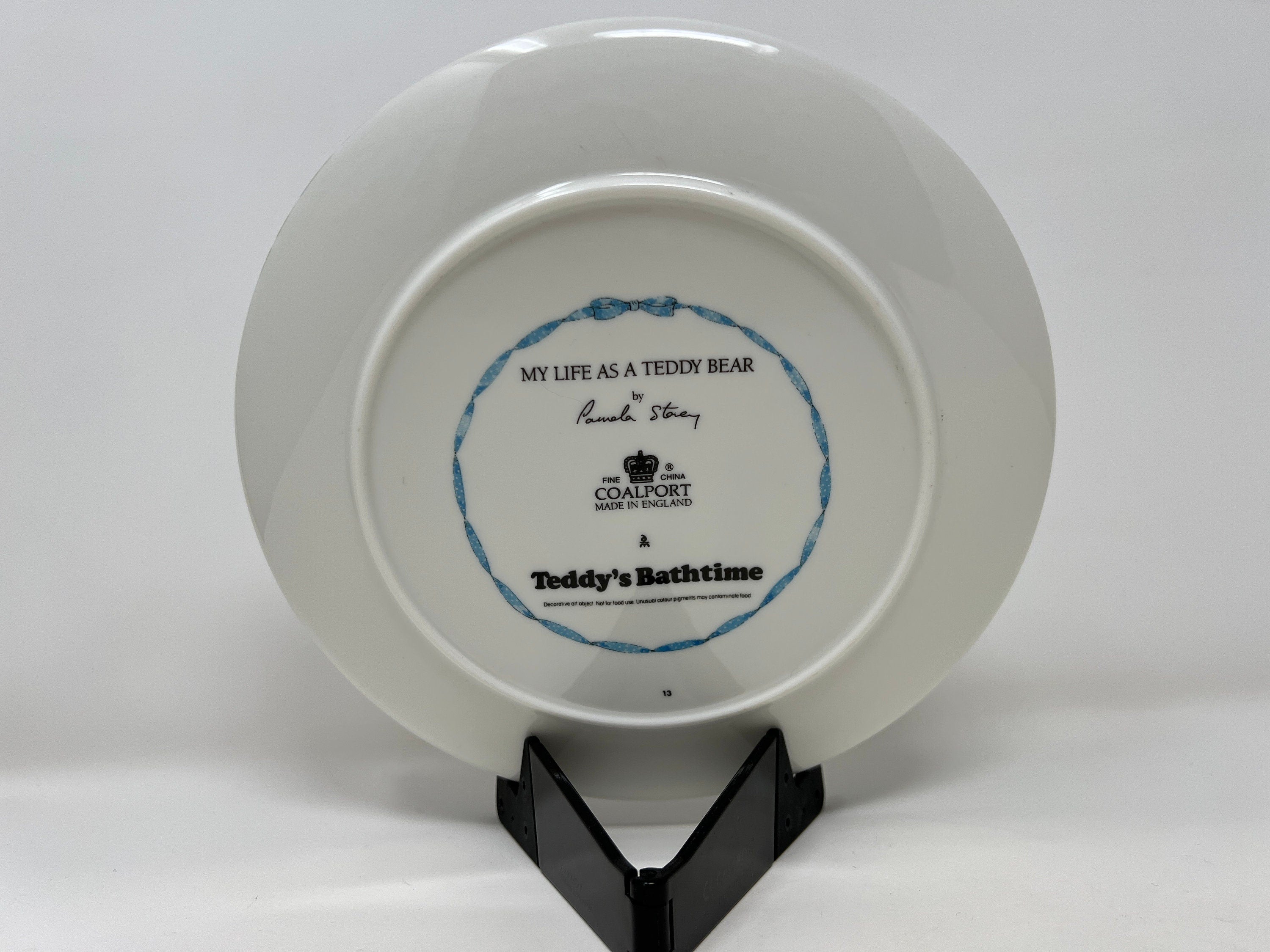 Teddys Bathtime Coalport Fine China Plate, Collectible Display