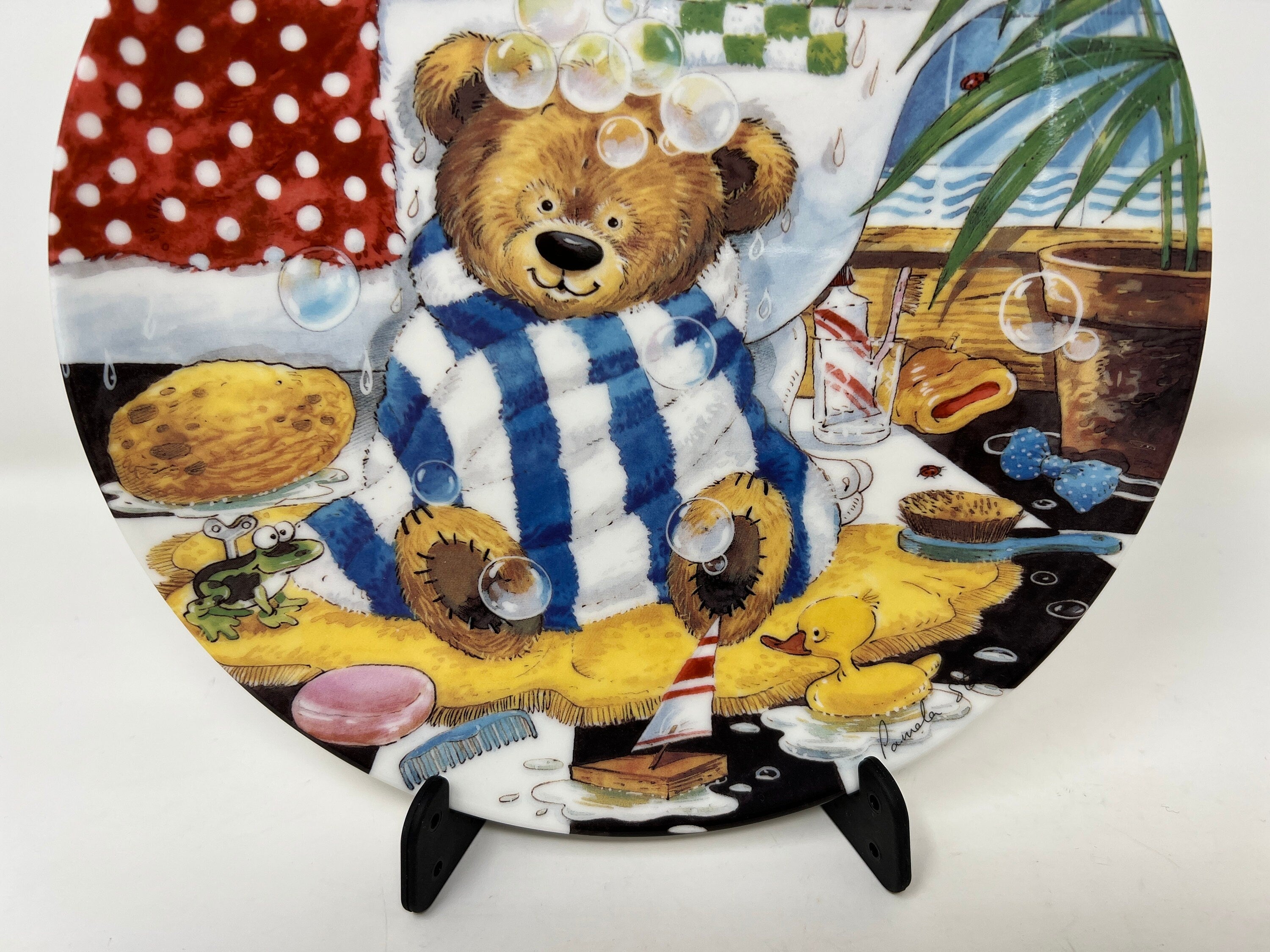 Teddys Bathtime Coalport Fine China Plate, Collectible Display