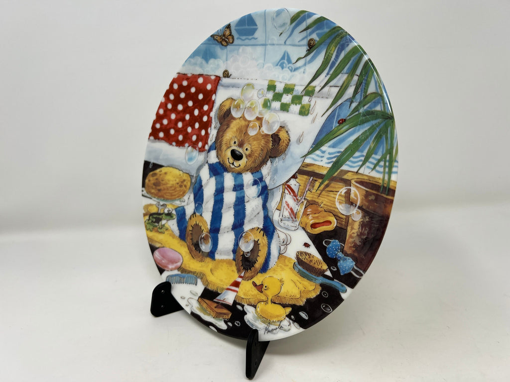 Teddys Bathtime Coalport Fine China Plate, Collectible Display