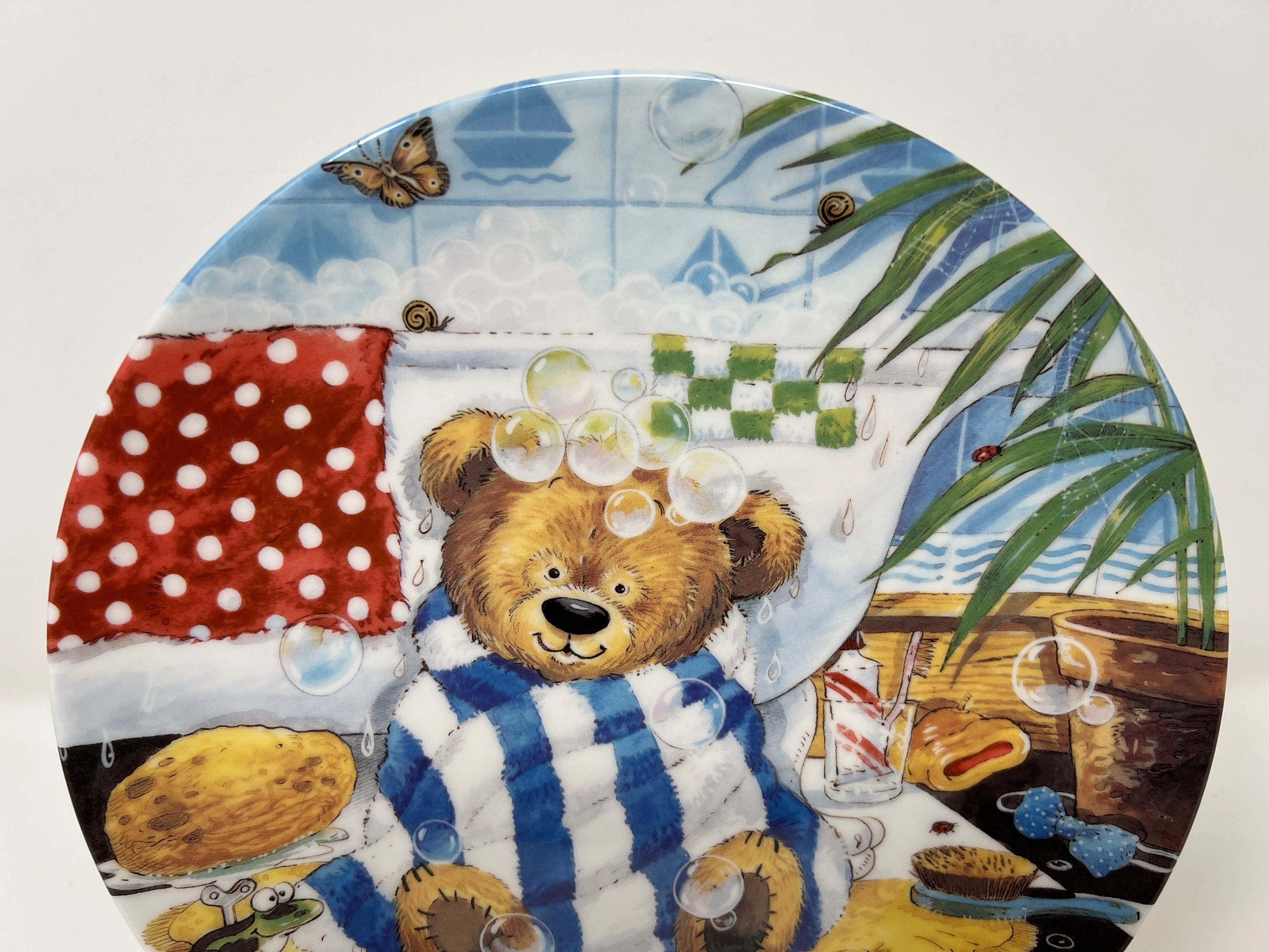 Teddys Bathtime Coalport Fine China Plate, Collectible Display