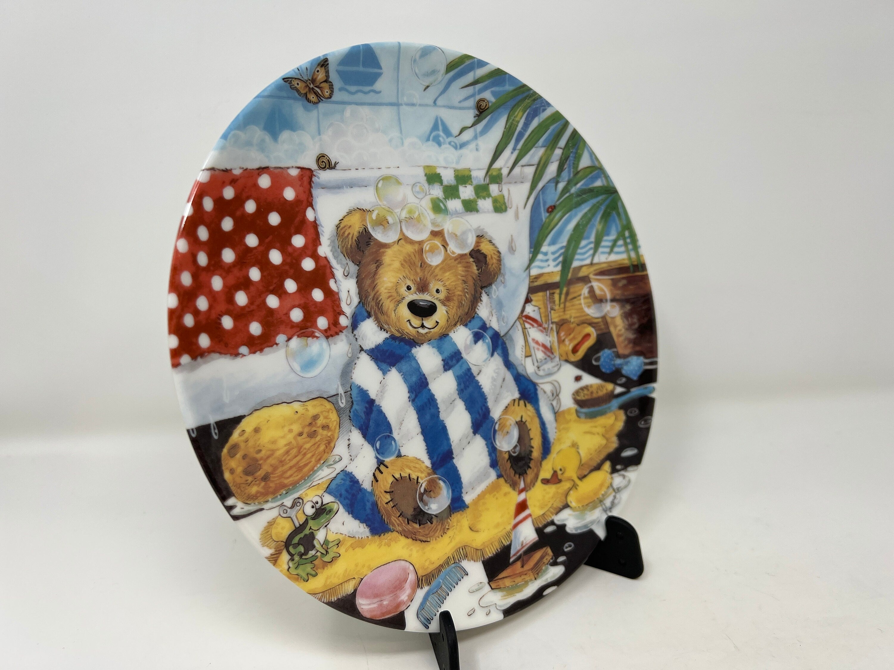 Teddys Bathtime Coalport Fine China Plate, Collectible Display