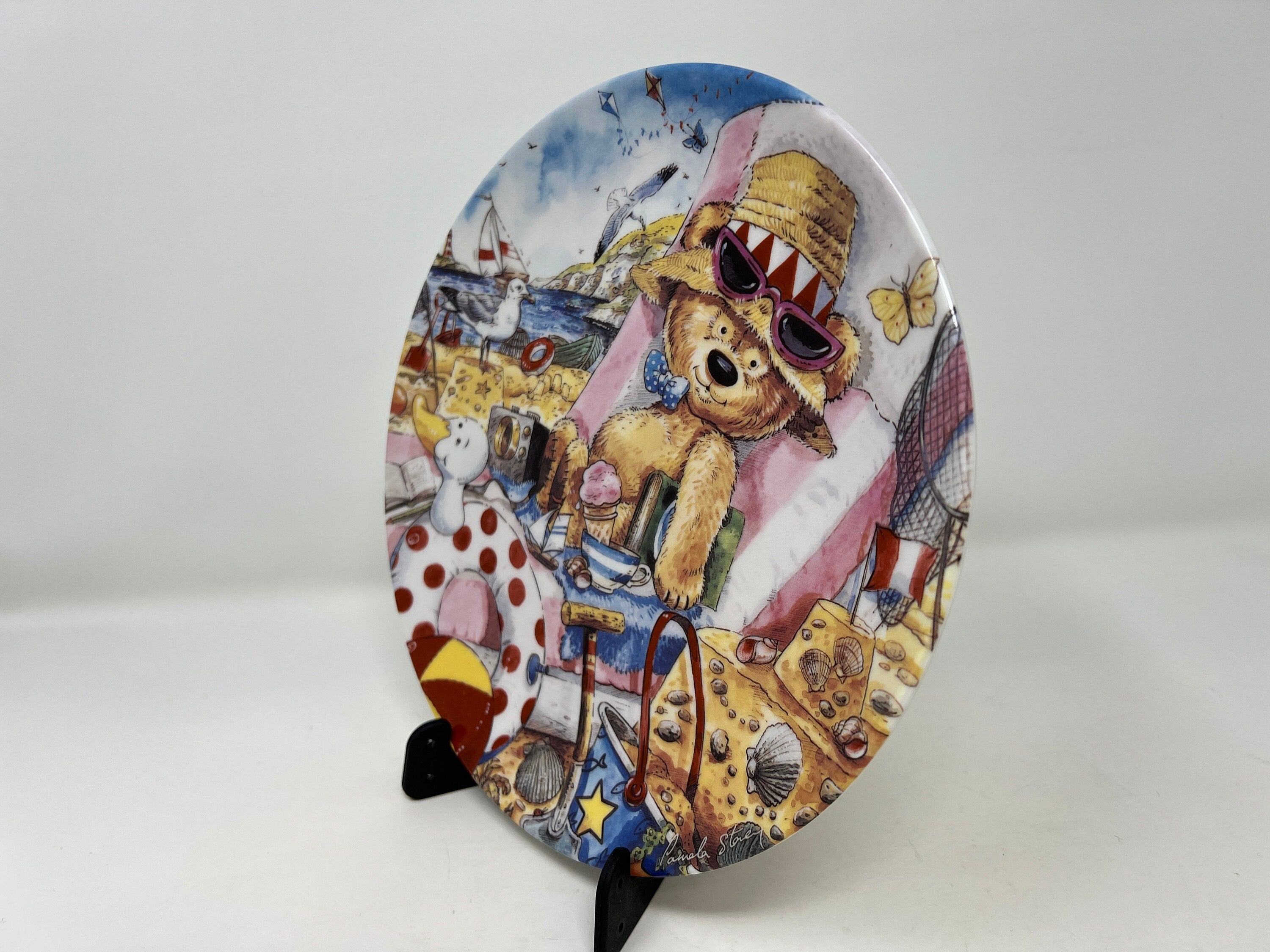 Teddy's Holiday Coalport Plate, Pamela Storey, Decorative China, British Made