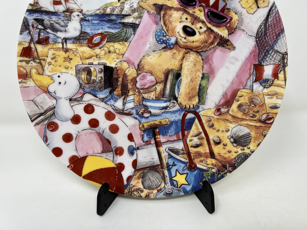 Teddy's Holiday Coalport Plate, Pamela Storey, Decorative China, British Made