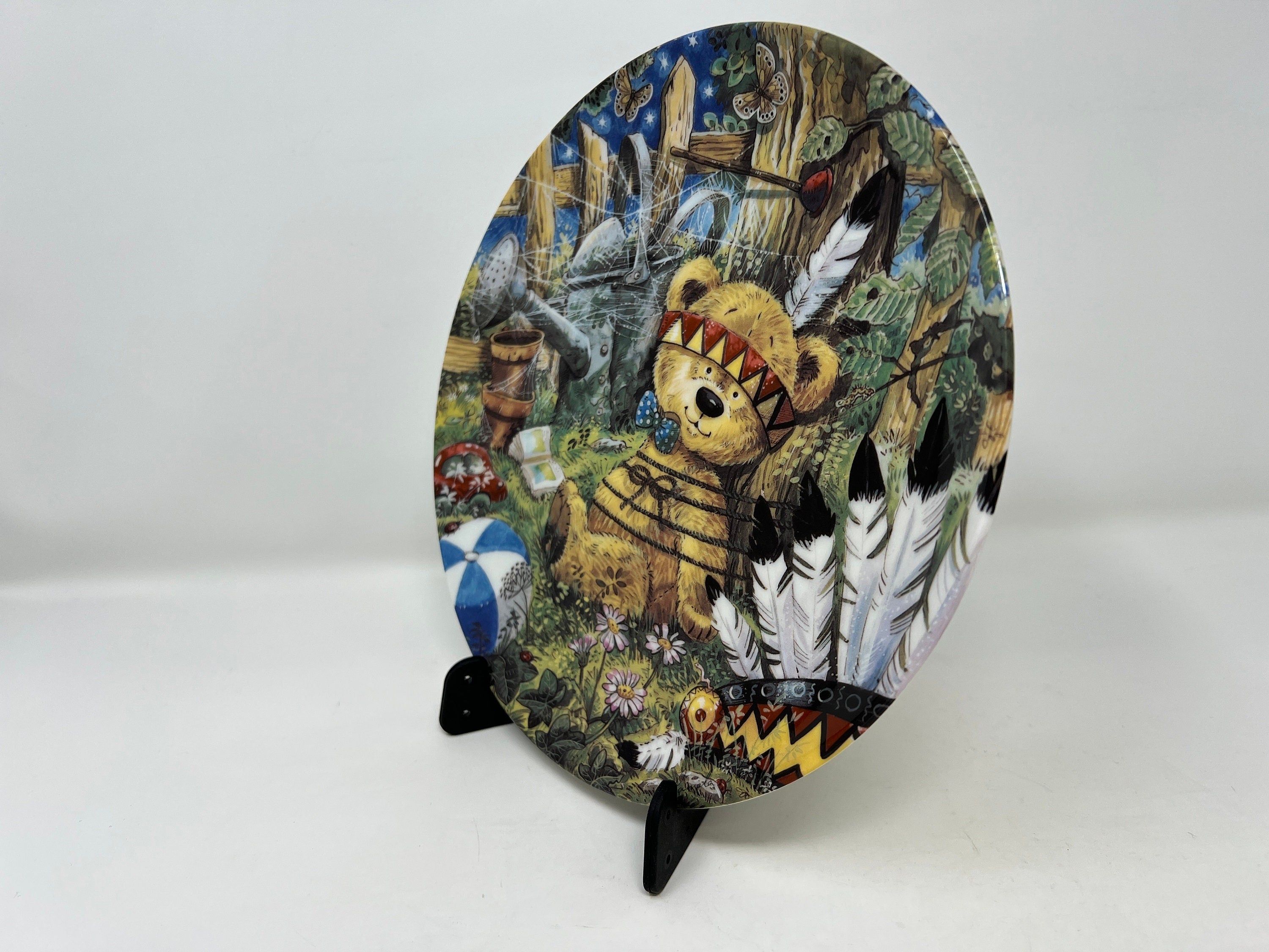 Teddy the Indian, Coalport Bone China Plate, Nursery Decor