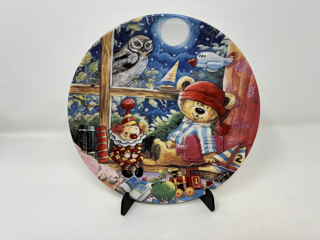 Coalport Teddy Bear Plate, Pamela Storey Art, Nursery Decor