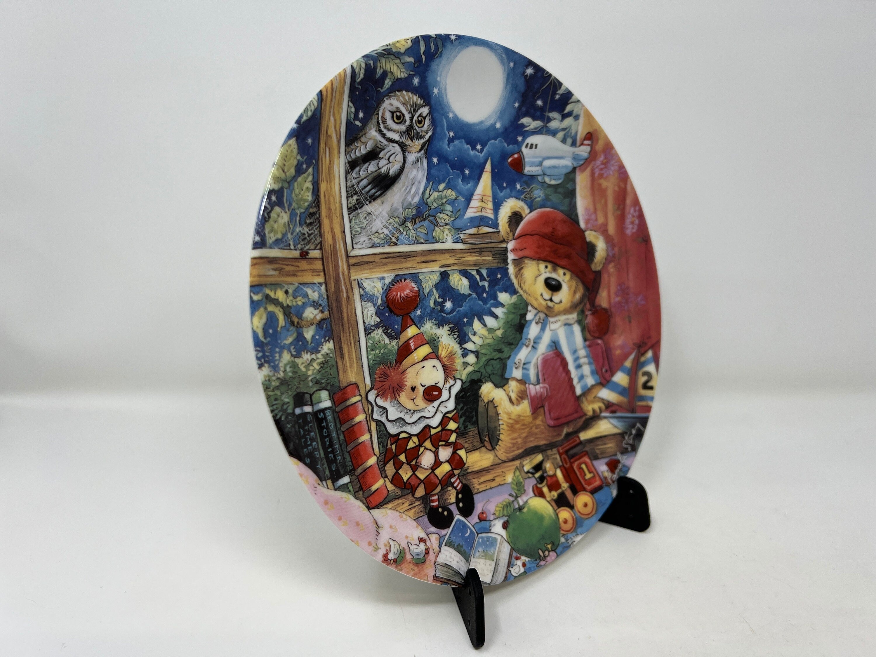 Coalport Teddy Bear Plate, Pamela Storey Art, Nursery Decor