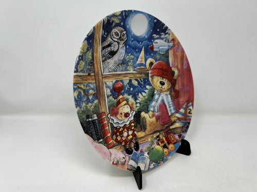 Coalport Teddy Bear Plate, Pamela Storey Art, Nursery Decor