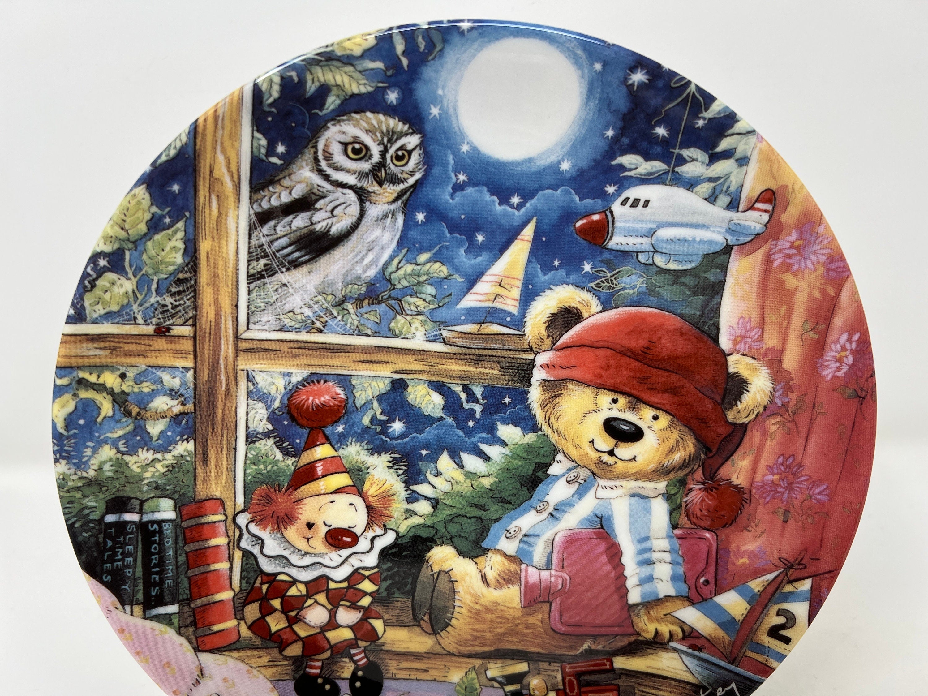 Coalport Teddy Bear Plate, Pamela Storey Art, Nursery Decor