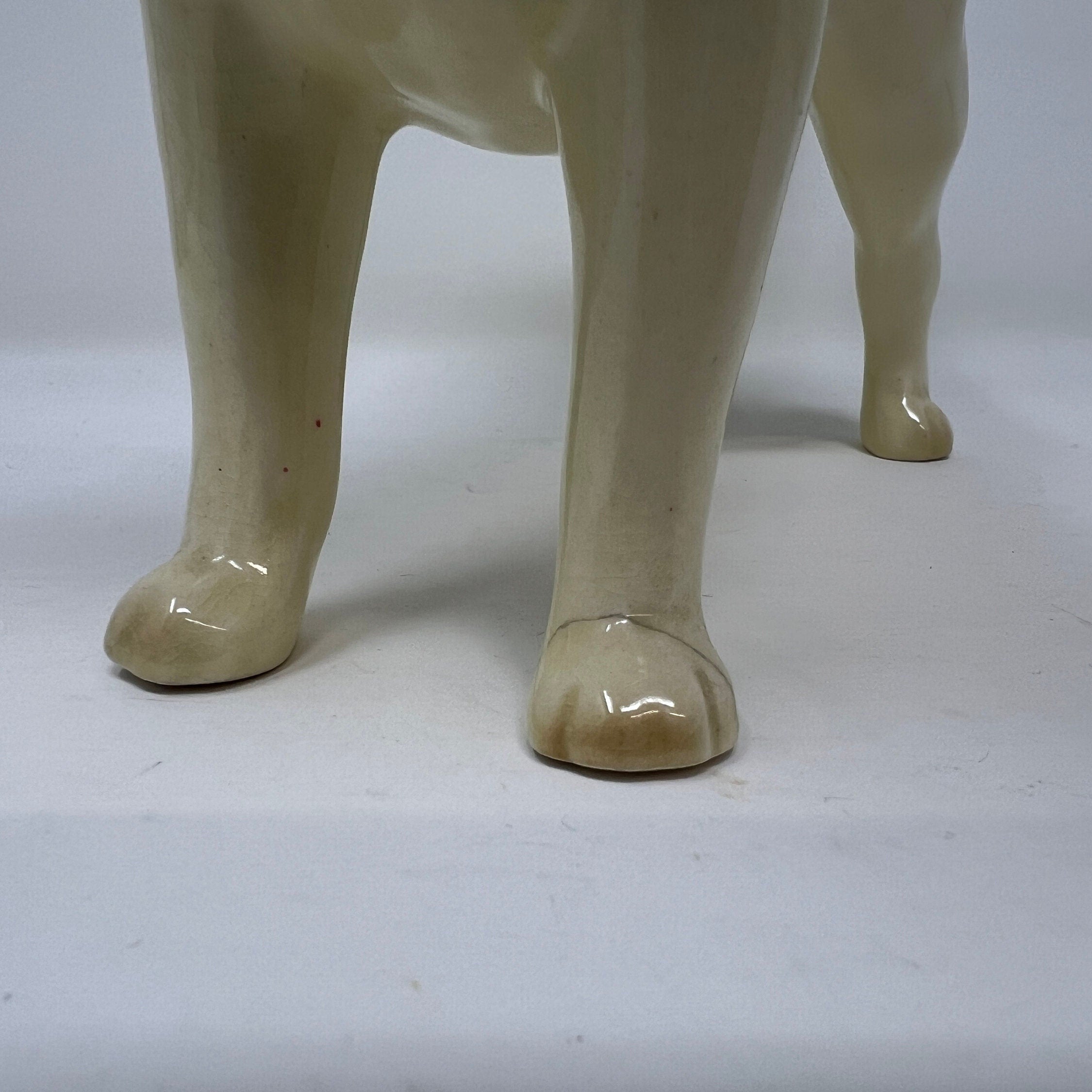 Large Vintage Ceramic Male Golden Labrador Retriever Dog Ornament Figurine