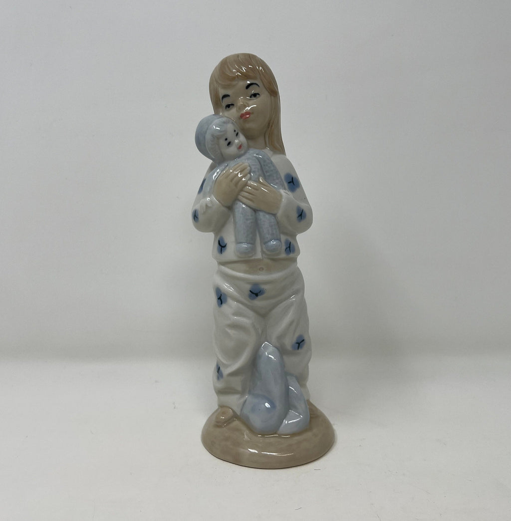 Vintage SANGO Spanish Girl with Doll Figurine, Collector Display