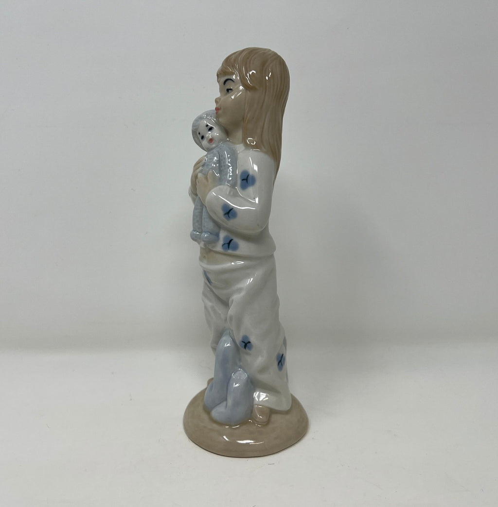 Vintage SANGO Spanish Girl with Doll Figurine, Collector Display