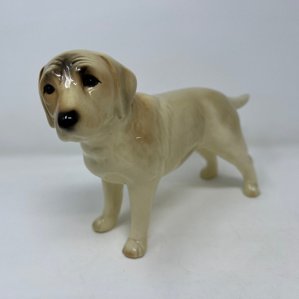 Large Vintage Ceramic Male Golden Labrador Retriever Dog Ornament Figurine