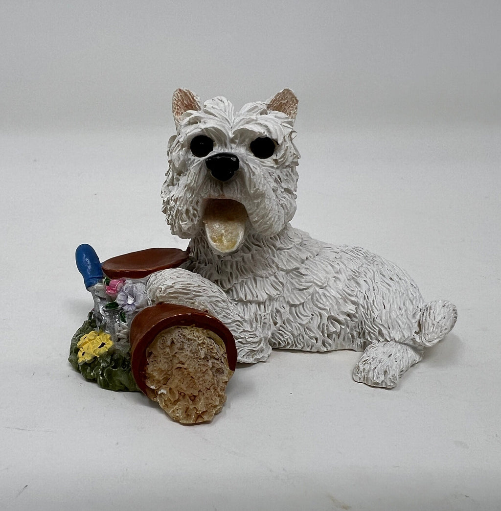 Vintage Regency Fine Arts Terrier Figurine, Miniature Dog Statue