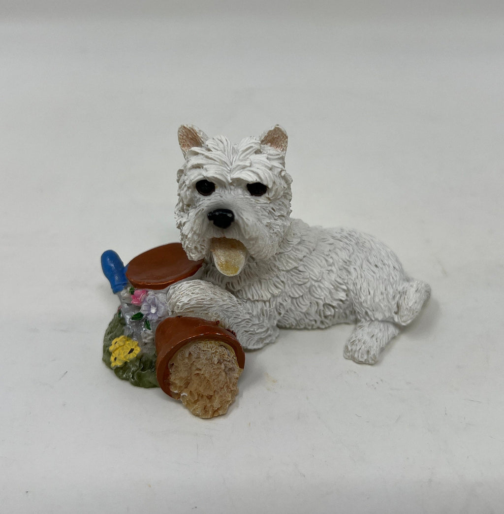 Vintage Regency Fine Arts Terrier Figurine, Miniature Dog Statue