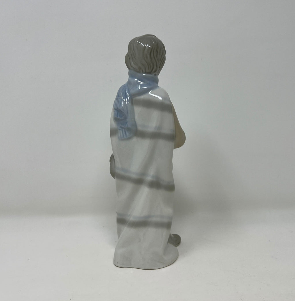 Vintage SANGO Figurine, Boy with Lamb, Spanish Porcelain (8 inch)