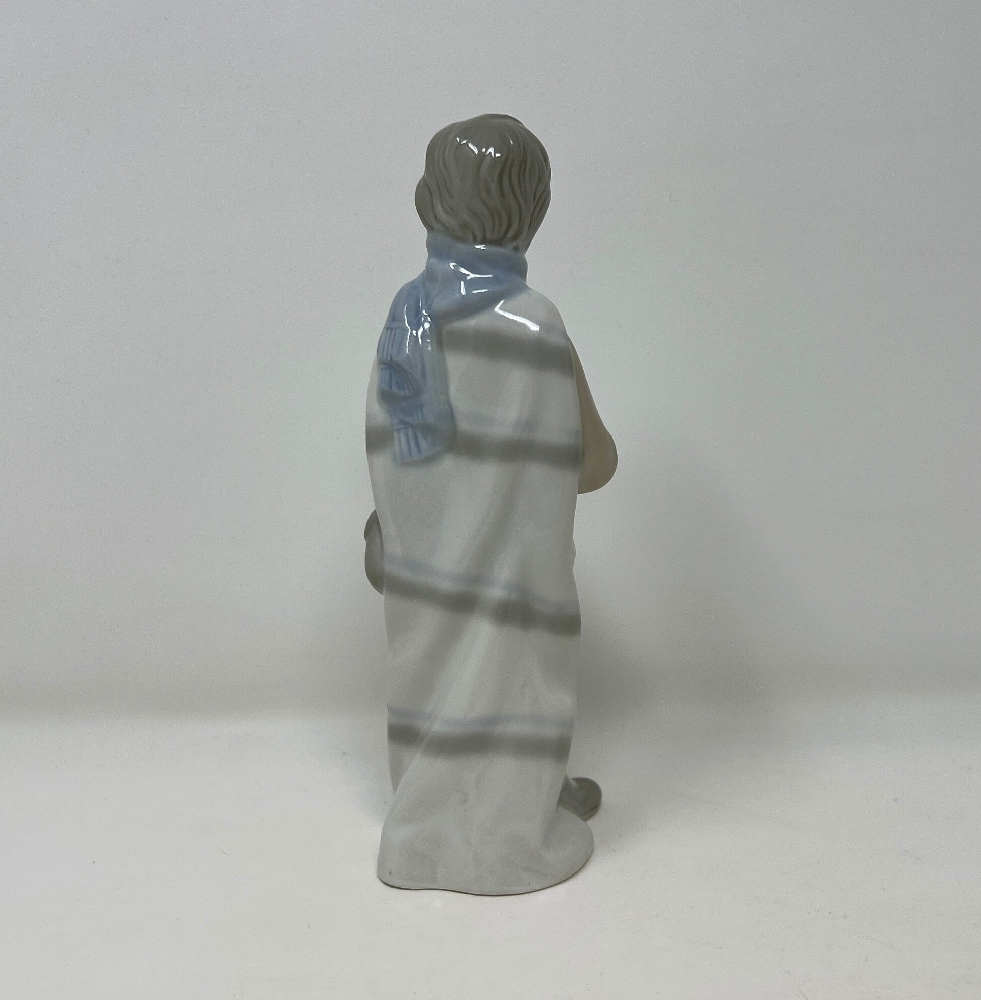 Vintage SANGO Figurine, Boy with Lamb, Spanish Porcelain (8 inch)