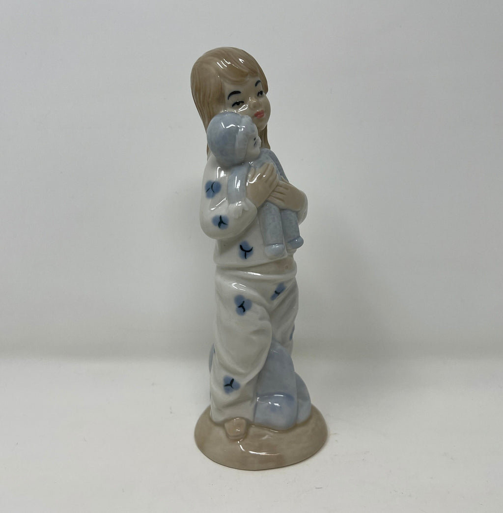Vintage SANGO Spanish Girl with Doll Figurine, Collector Display