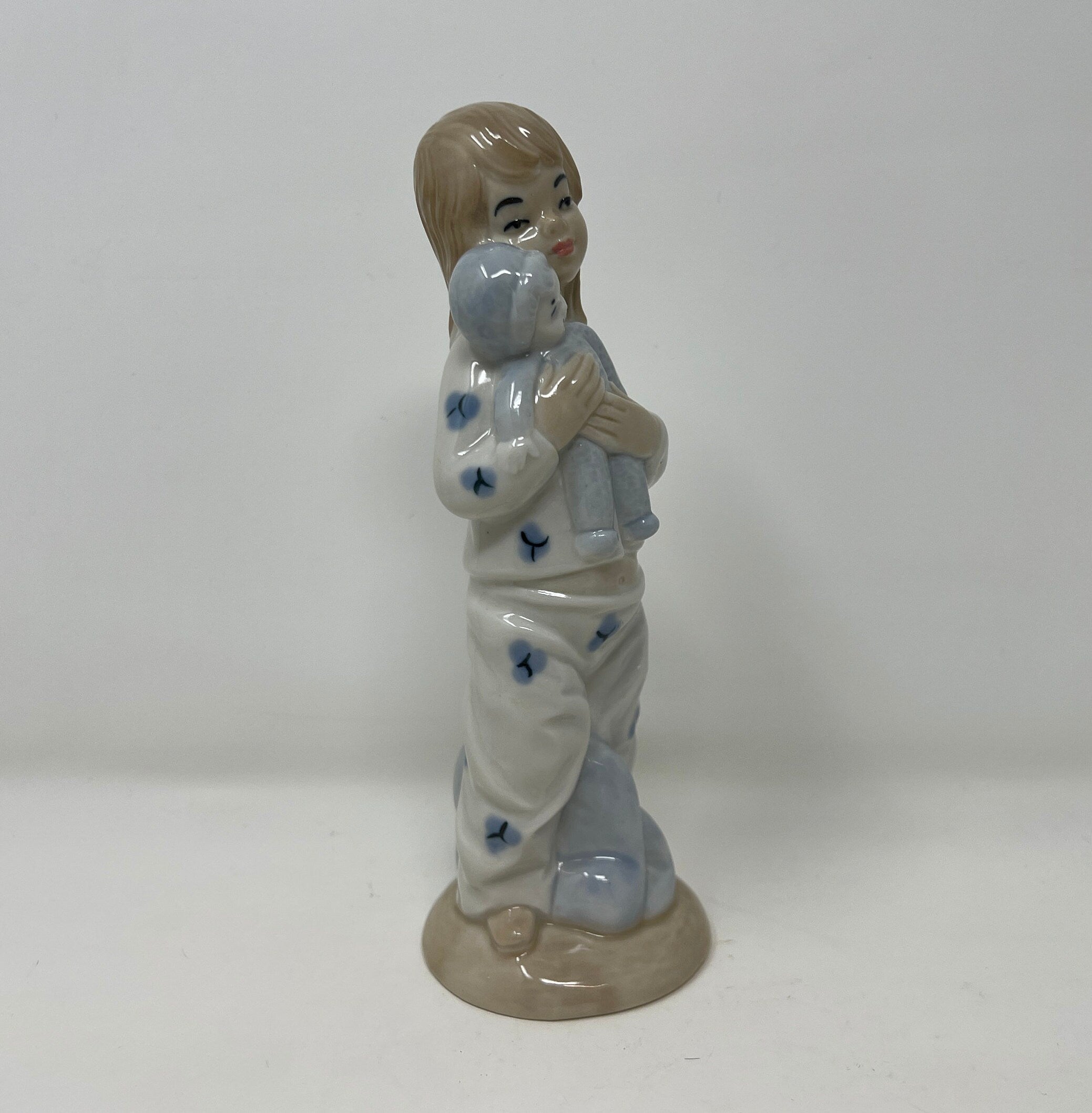 Vintage SANGO Spanish Girl with Doll Figurine, Collector Display