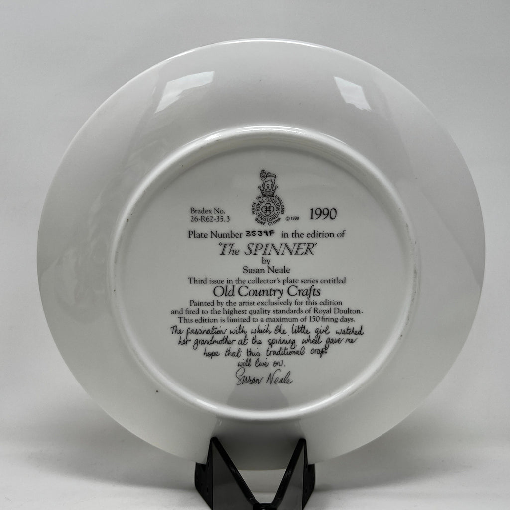 Royal Doulton Bone China Collector Plate, Old Country Crafts, Made in England
