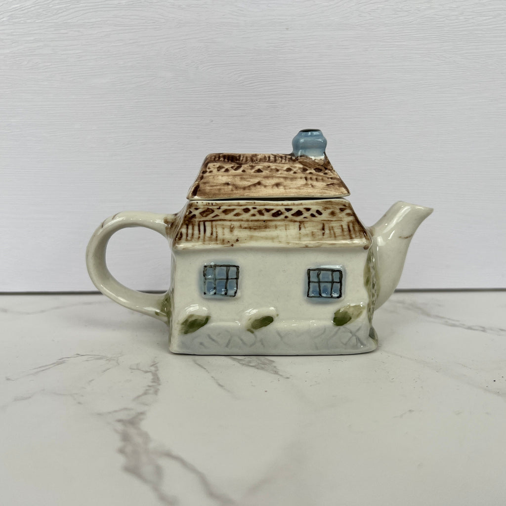 Small Porcelain Teapots, Miniature House Teapot, Sewing Machine Teapot, Vintage Kitchen Decor Collection