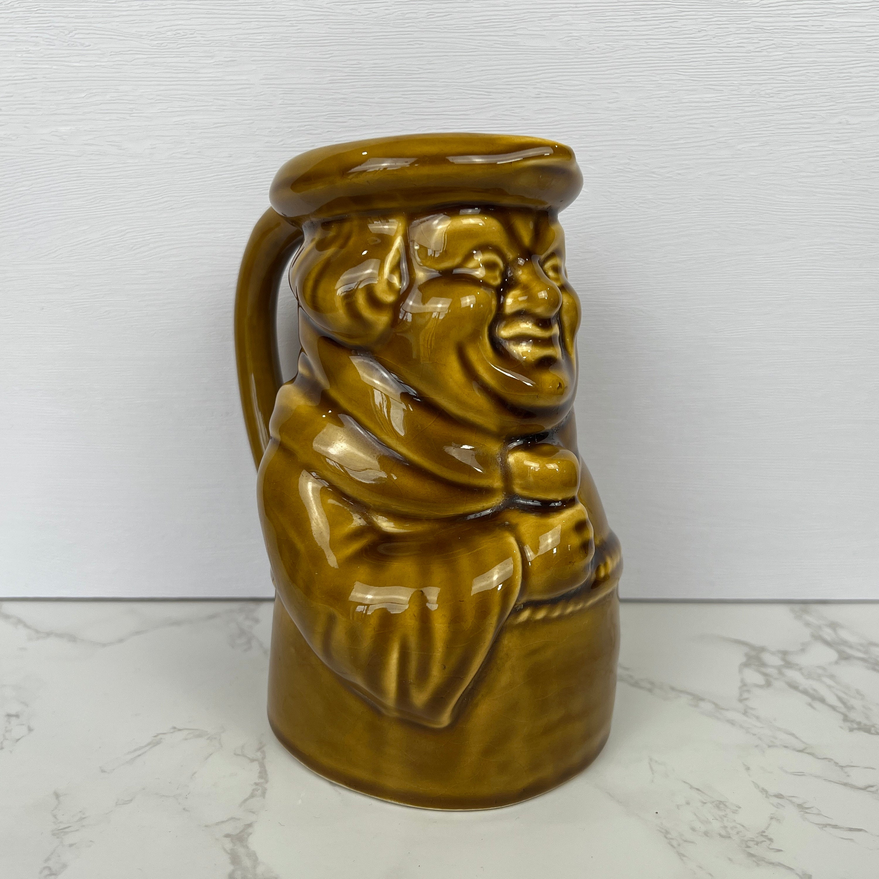 Dartmouth Pottery Torquay Friar Tuck Toby Jug, Tan Brown Character Jug
