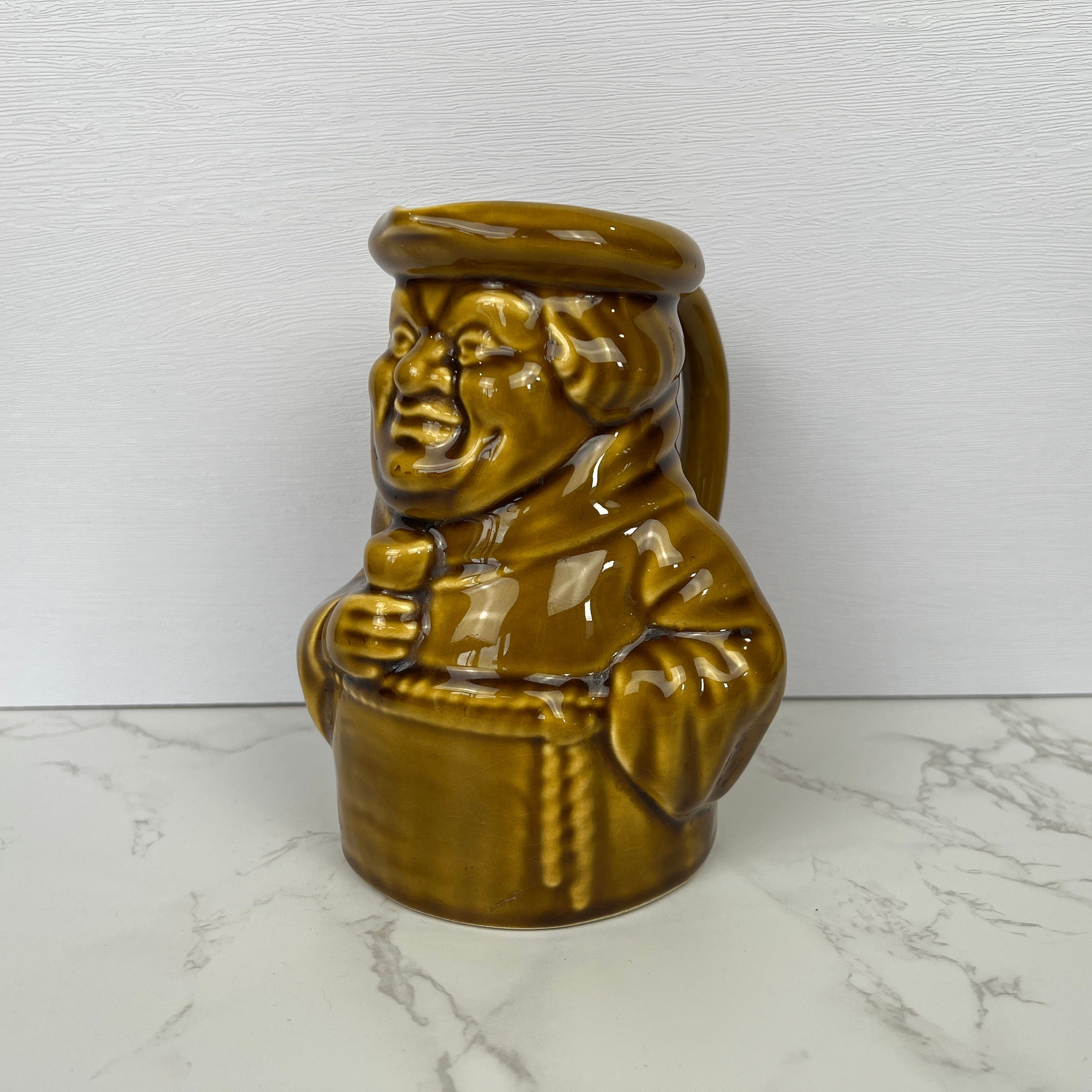 Dartmouth Pottery Torquay Friar Tuck Toby Jug, Tan Brown Character Jug