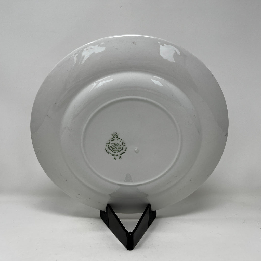 Vintage Grindley Ship Plate, Staffordshire Ironstone, Gold Trim