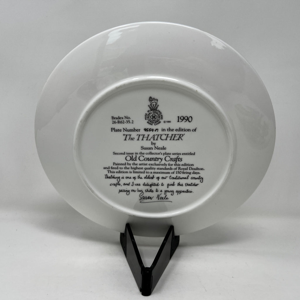 Royal Doulton Bone China Collector Plate, Old Country Crafts, Made in England