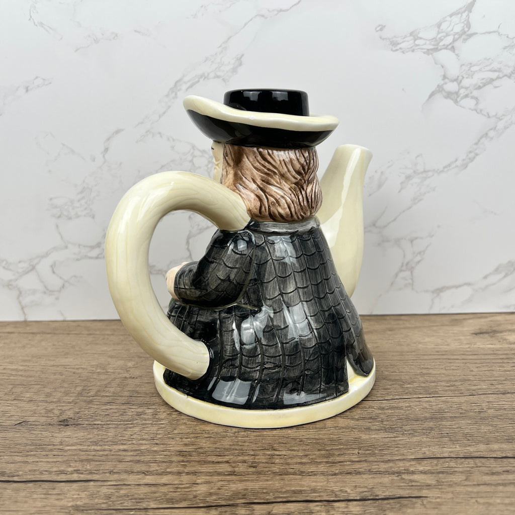 Vintage Porcelain Novelty Character Teapot Collectible, Similar Staffordshire Tony Wood, Collectors Ornament, Housewarming Gifts