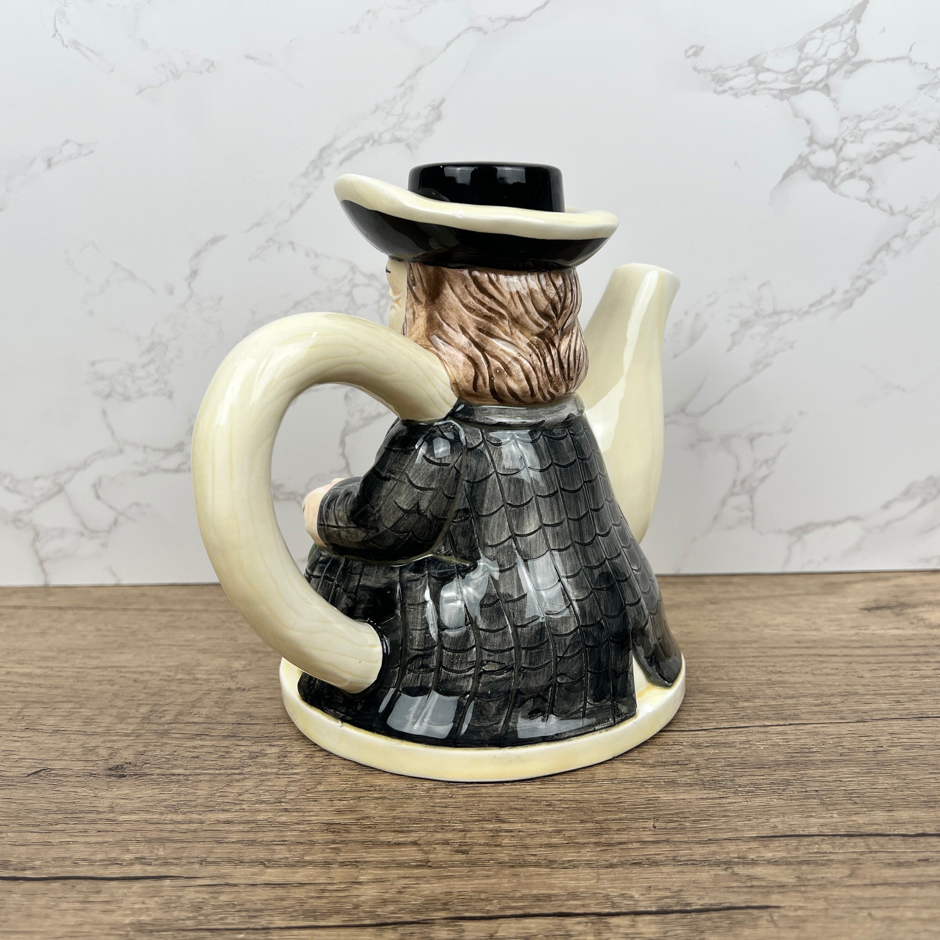 Vintage Porcelain Novelty Character Teapot Collectible, Similar Staffordshire Tony Wood, Collectors Ornament, Housewarming Gifts