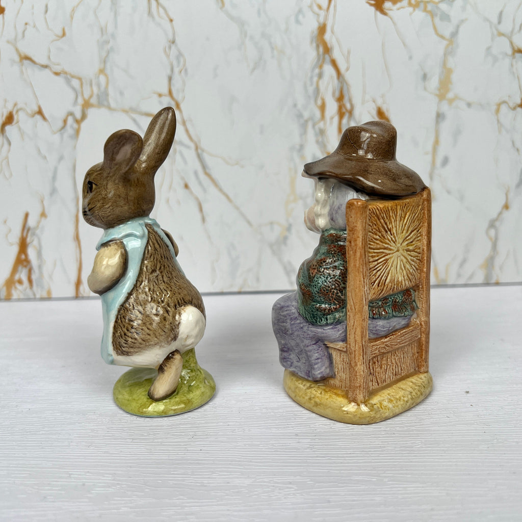 Beatrix Potter Figurines - Mrs. Flopsy Bunny & Pig, Royal Doulton Beswick