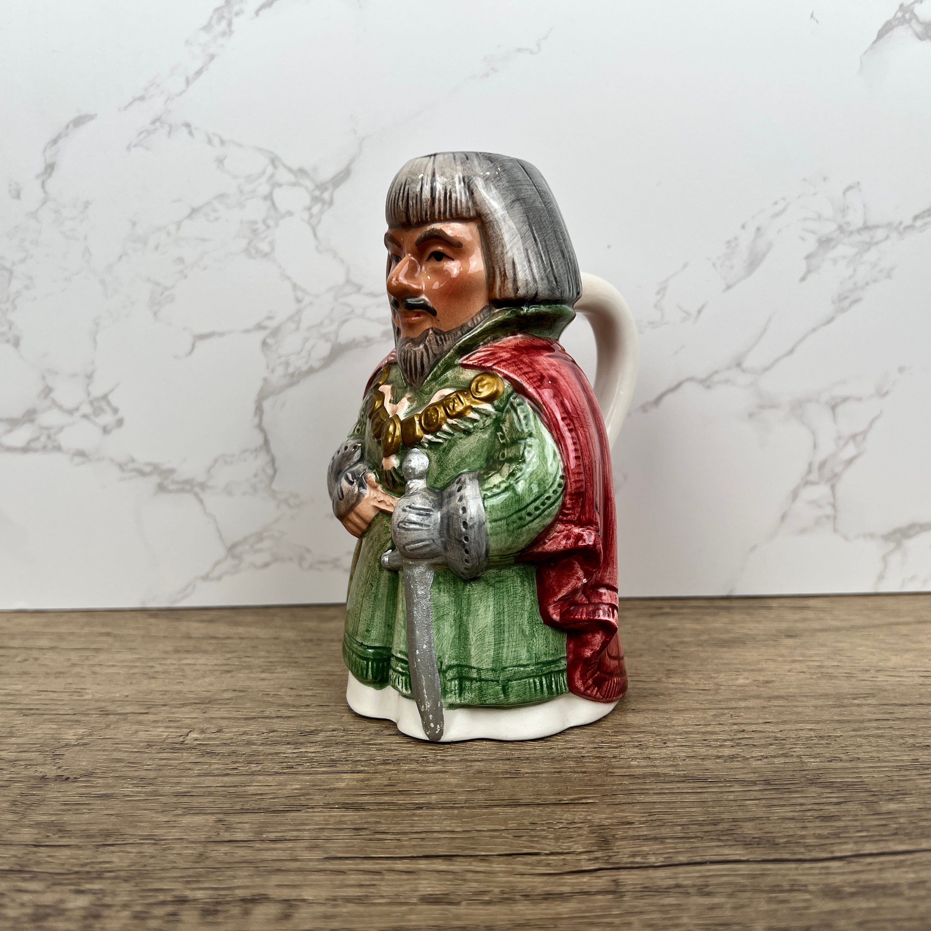 Sheriff of Nottingham Porcelain Collectible Toby Jugs Pots, Character Milk Jug, Housewarming Gift Decoration