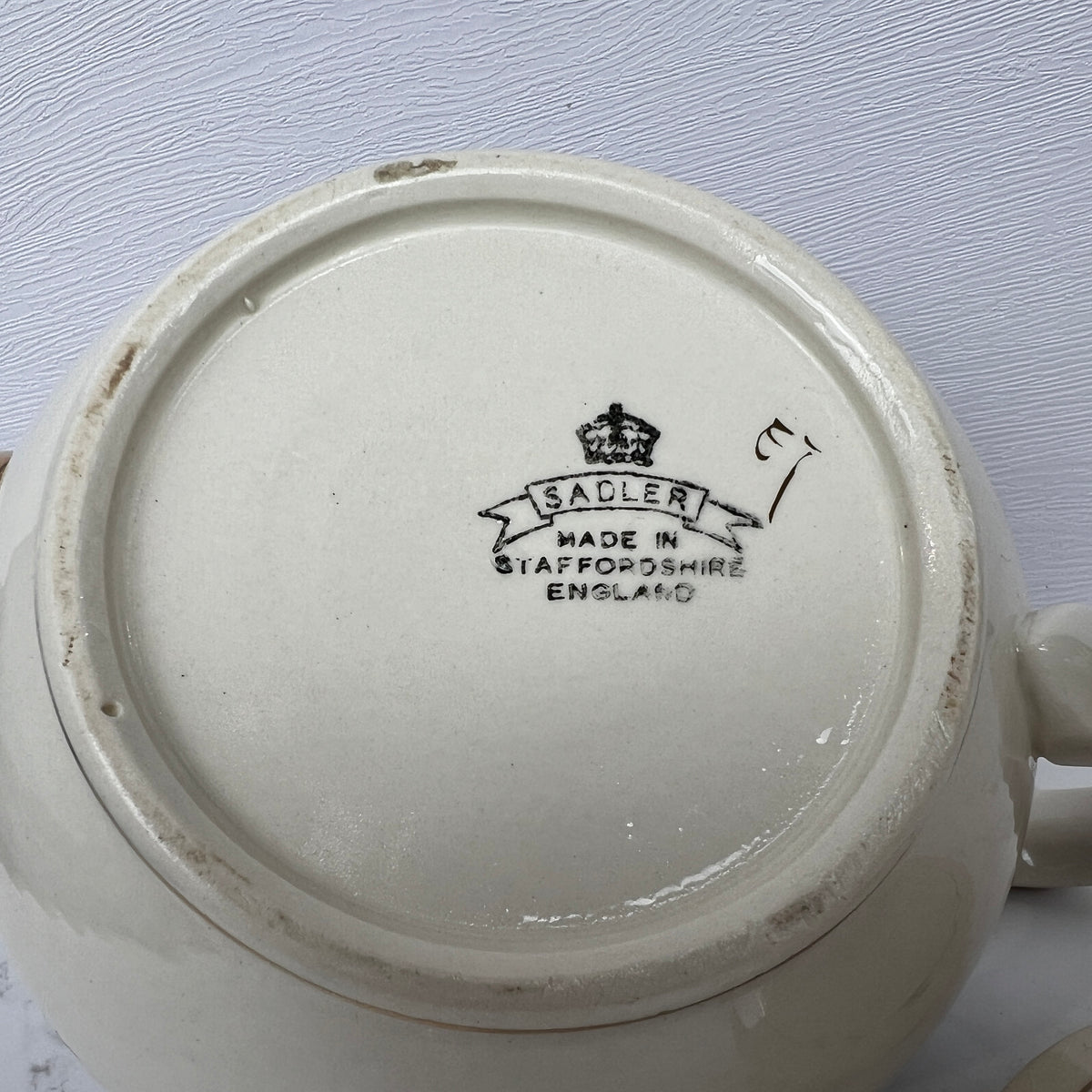Vintage Sadler Teapot, Floral Lilac and Gold, Made in England