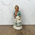 Vintage Old Woman with Grapes Figurine, Home Decor Gift