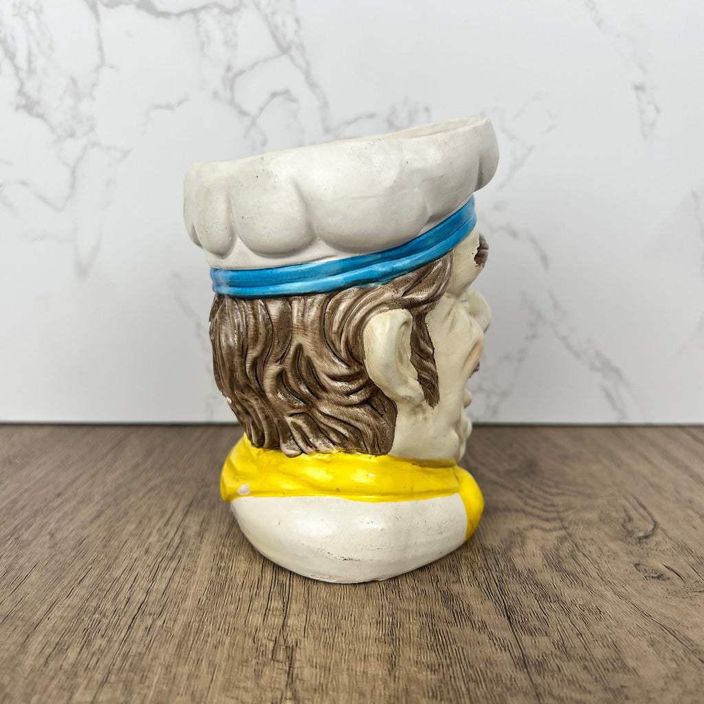 Vintage Porcelain Sailor Toby Jug Mug with Sword Handle