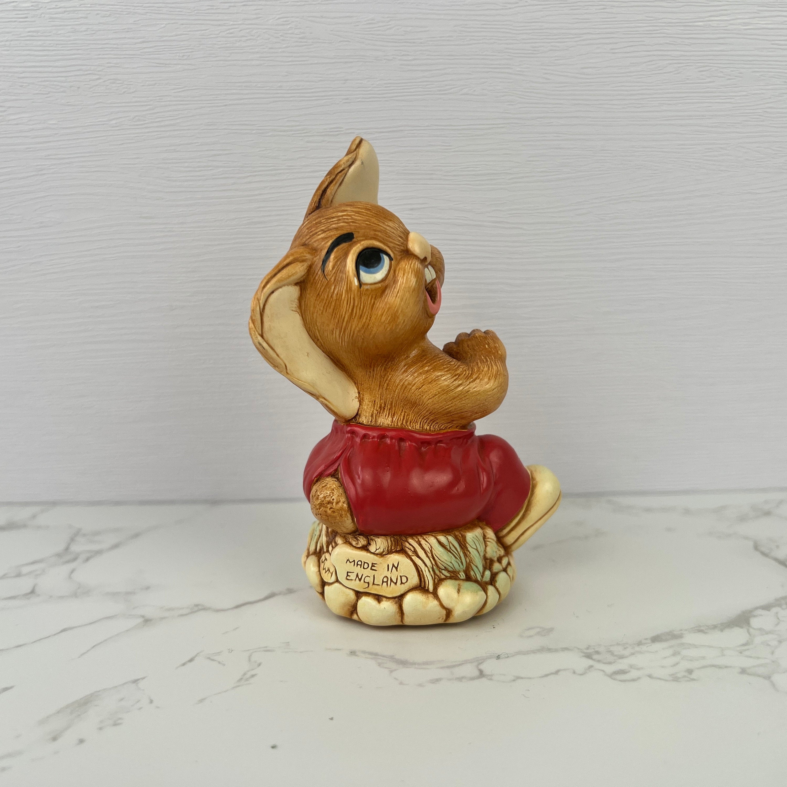 Vintage Pendelfin "THE THUMPER" Rabbit Figurine, Hand-Painted Stonecraft
