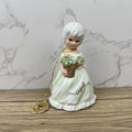Vintage Mauri Porcelain August Girl Figurine, Collectible Ceramic Doll