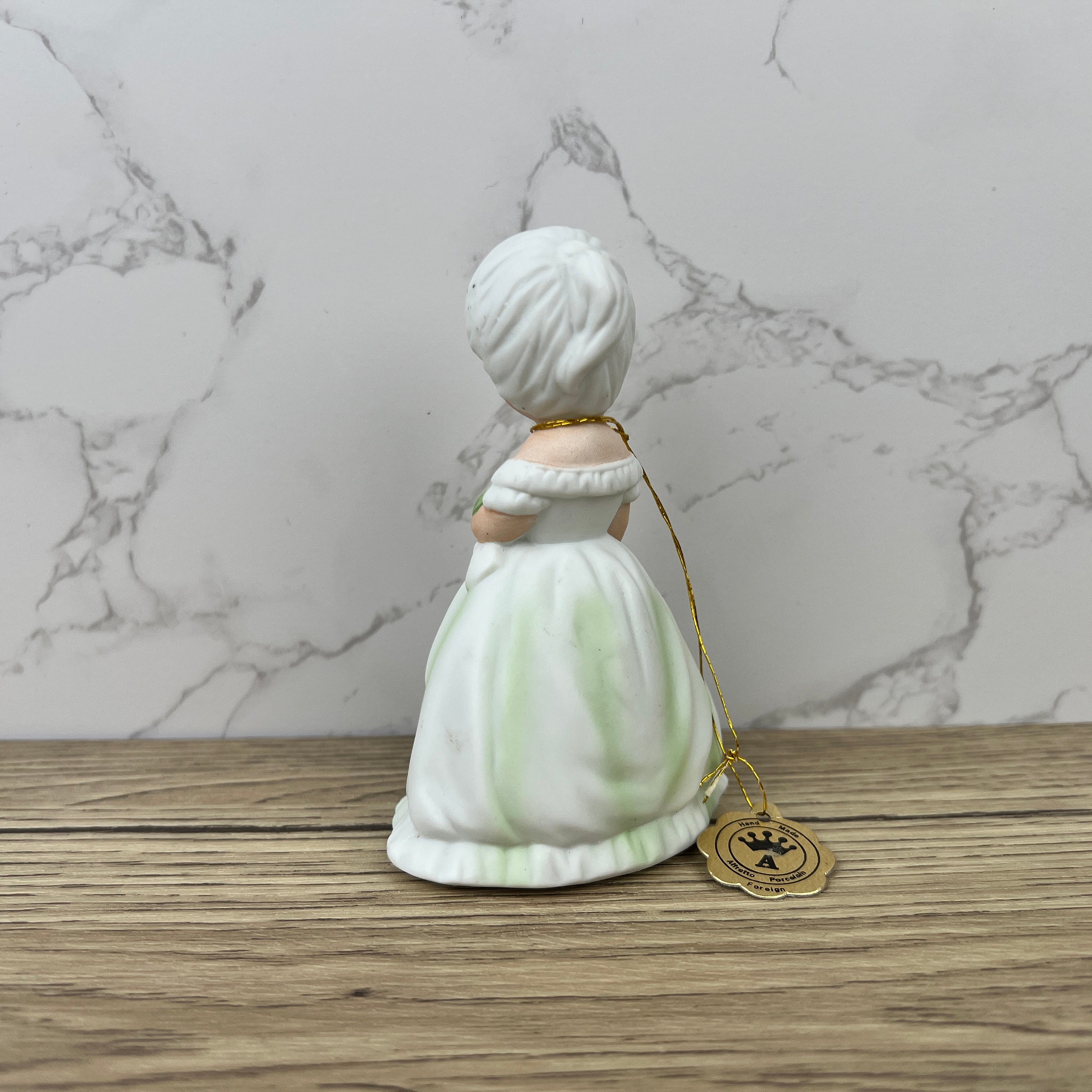 Vintage Mauri Porcelain August Girl Figurine, Collectible Ceramic Doll