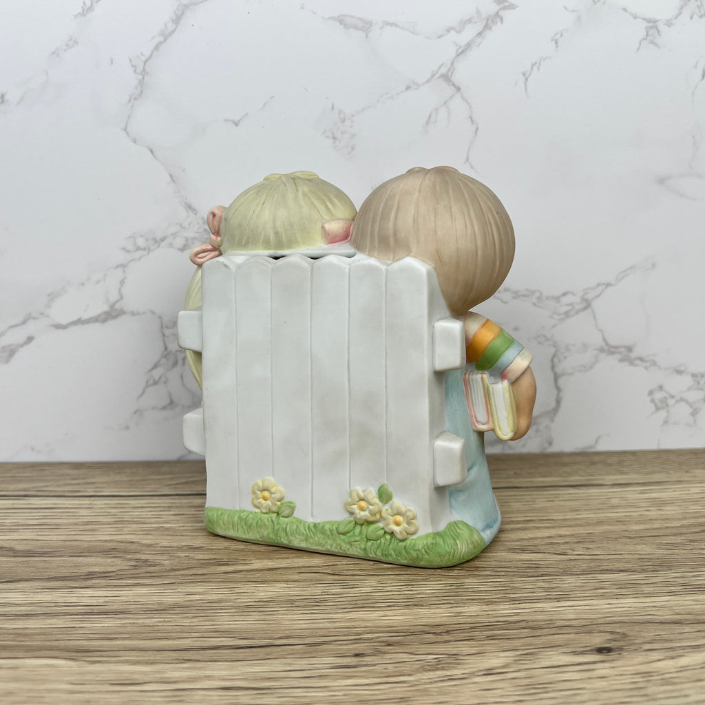 Jennifer & Josh Wallace Berrie Ceramic Coin Bank, Kids Figurine